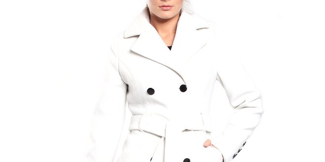 Dámsky biely kabát Vera Ravenna