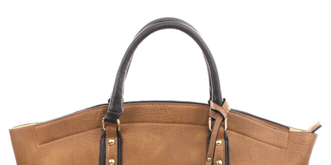 Dámska hnedá kabelka s drobným vreckom Bessie