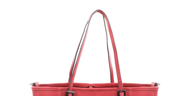 Dámska červená kabelka s ramenným popruhom Bessie