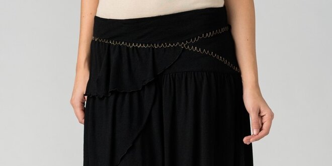 Dámska čierna mini sukňa By Zoé s volánmi