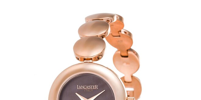 Dámske minimalistické hodinky v tóne ružového zlata Lancaster