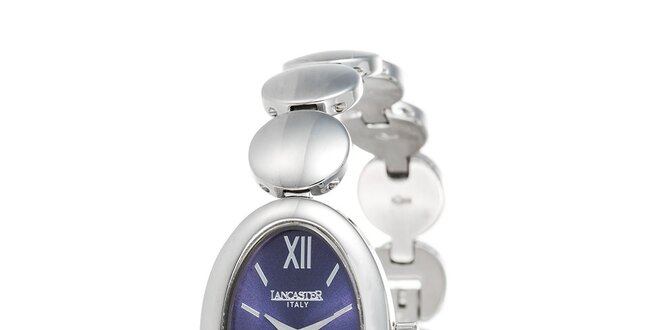Dámske strieborné hodinky s oválnym púzdrom Lancaster