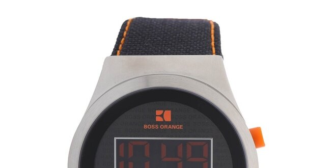 Pánske digitálne hodinky s oranžovými prvkami Hugo Boss Orange