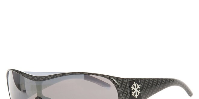 Pánske šedo-čierne slnečné okuliare Fendi s potlačou