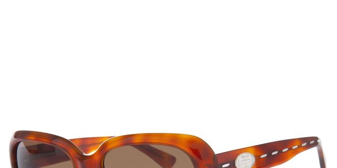 Dámske karamelové korytnačie slnečné okuliare Fendi