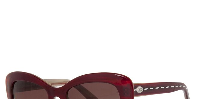 Dámske temne červené slnečné okuliare Fendi