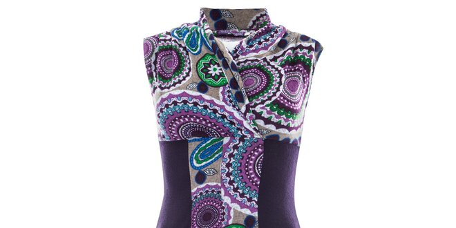 Dámske fialové šaty so vzorom Purple Jam