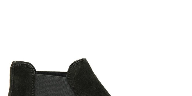 Dámske čierne semišové členkové topánky Giorgio Picino