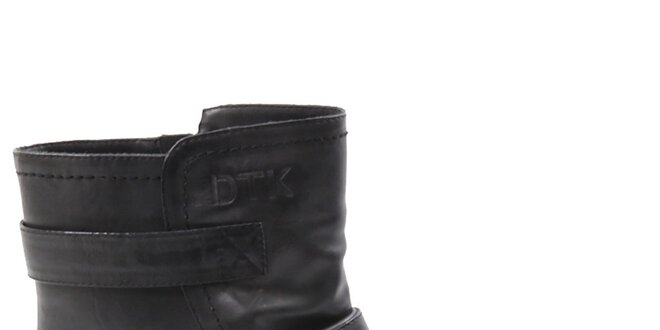 Dámske čierne členkové topánky s remienkom Drastik