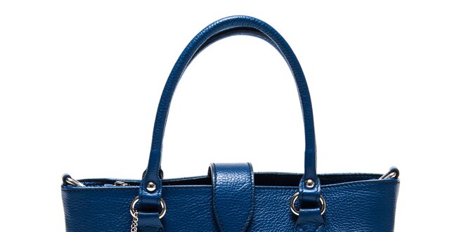 Dámska modrá kabelka s bočnými vreckami Roberta Minelli
