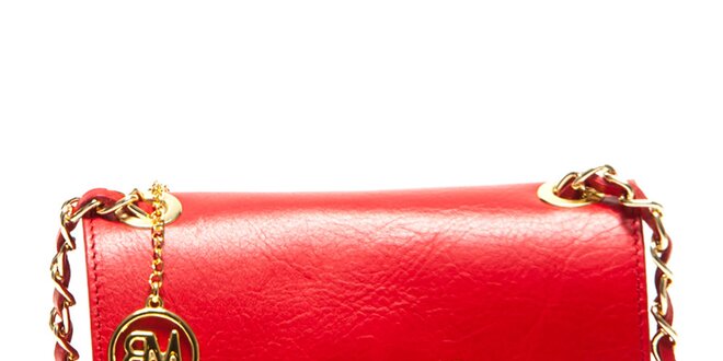 Dámska červená menšia kabelka s mašľou Roberta Minelli