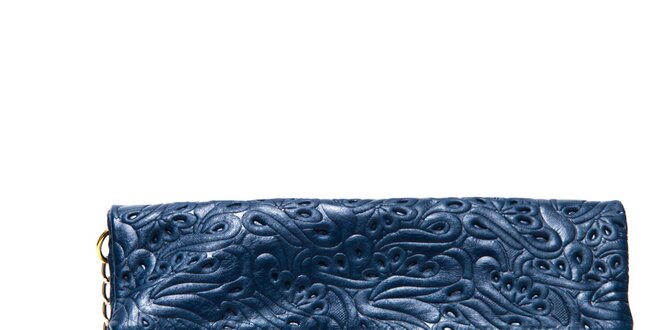 Dámska modrá vzorovaná taštička Roberta Minelli