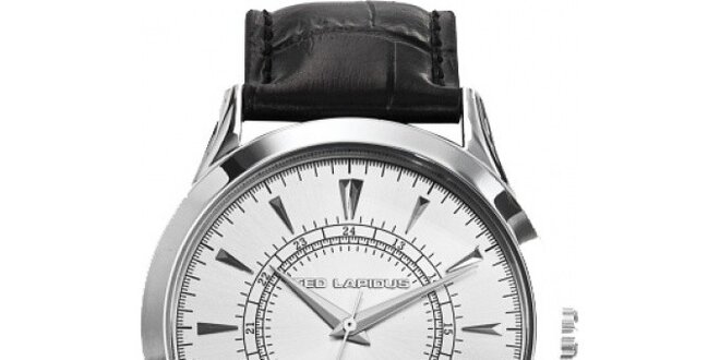 Pánske oceľové hodinky s bielym ciferníkom Ted Lapidus