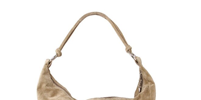 Dámska béžová kabelka s jedným pevným popruhom Kreativa bags