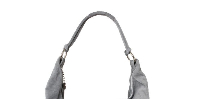 Dámska šedá kabelka s jedným pevným popruhom Kreativa bags