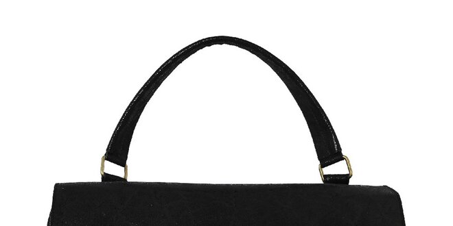 Dámska čierna kabelka s kovovými prvkami Kreativa bags