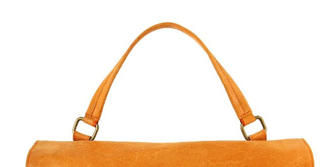 Dámska oranžová kabelka s kovovými prvkami Kreativa bags