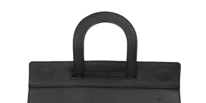 Dámska čierna kožená kabelka Kreativa bags