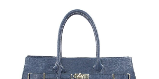 Dámska tmavo modrá kabelka so zámčekom Kreativa Bags