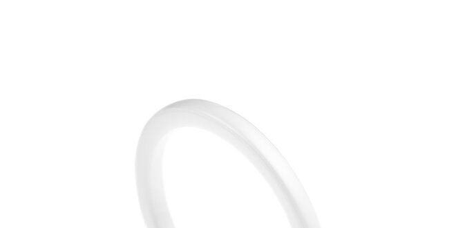 Dámsky biely keramický prsteň Ceramic Line