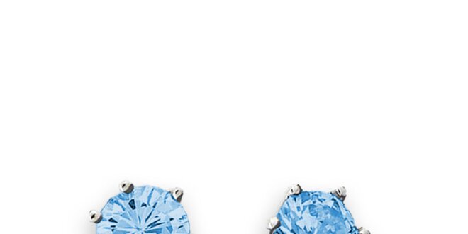 Dámske náušnice so svetlo modrým kryštálom Swarovski Elements