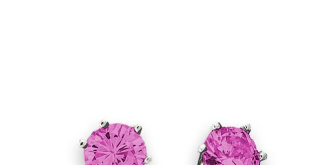 Dámske náušnice s ružovým kryštálom Swarovski Elements