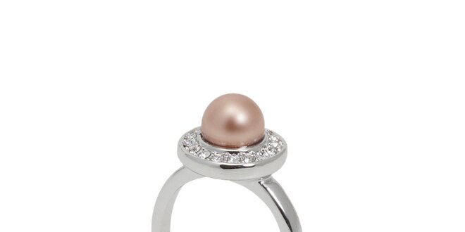 Dámsky prsteň s perlou Swarovski Elements