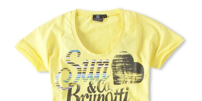 Dámske žlté tričko s potlačou Brunotti