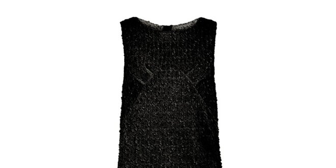 Dámske čierne šaty s drobnými flitrami Yumi