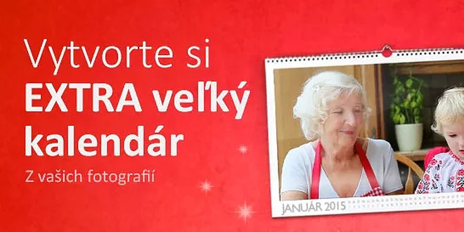 7,19 € za EXTRA VEĽKÝ fotokalendár