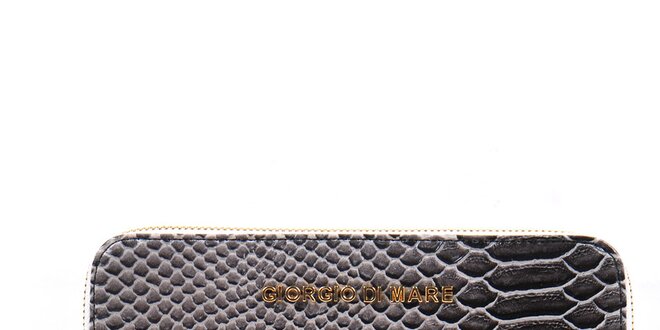 Dámska šedá peňaženka s hadím vzorom Giorgio di Mare