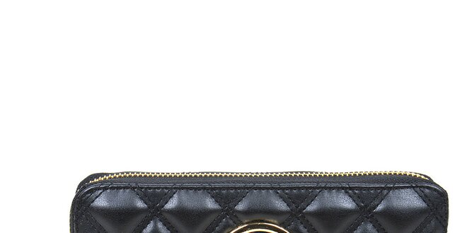 Dámska prešívaná peňaženka v čiernej farbe Giorgio di Mare