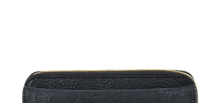Dámska čierna peňaženka s dekoratívnym vzorom Giorgio di Mare