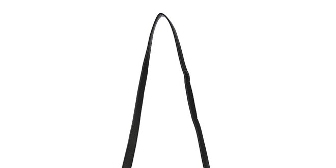 Dámska čierna crossbody kabelka s klopou Giorgio di Mare