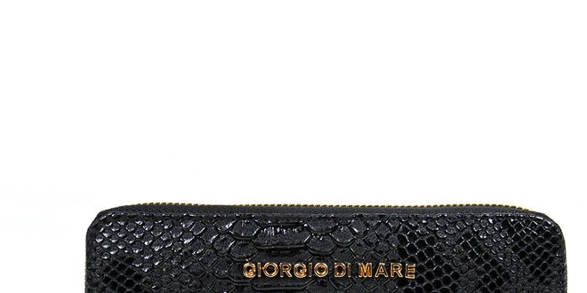Dámska čierna peňaženka s hadím vzorom Giorgio di Mare