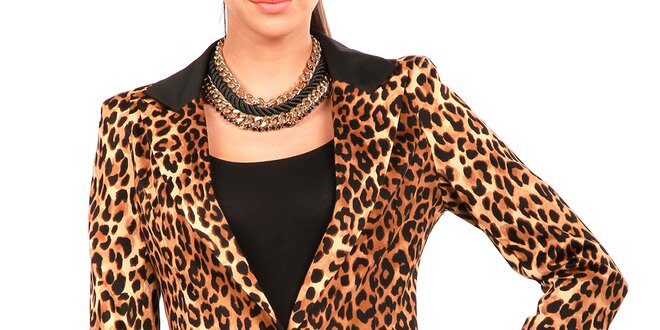 Dámske leopardie dlhšie sako Isabel Queen