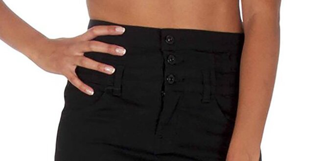 Dámska čierna sukňa s vreckami Vero Moda