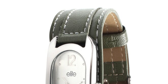 Dámske hodinky so zeleným remienkom Elite
