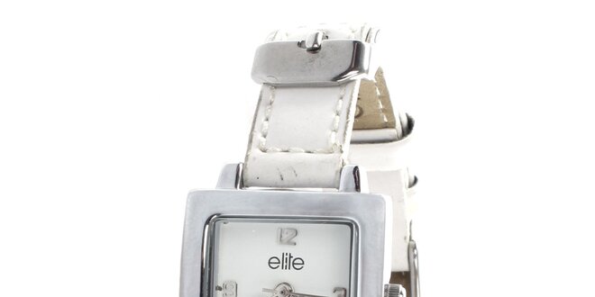 Dámske minimalistické hodinky s bielym remienkom Elite