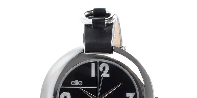 Dámske hodinky s čiernym ciferníkom Elite
