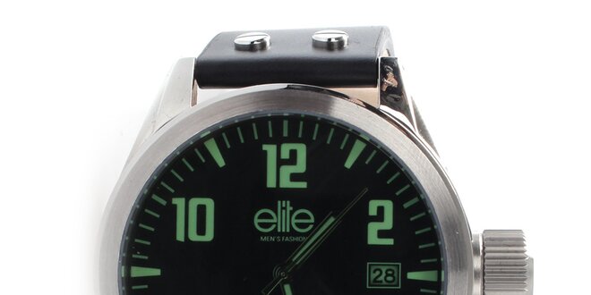 Pánske hodinky so zelenými indexmi Elite