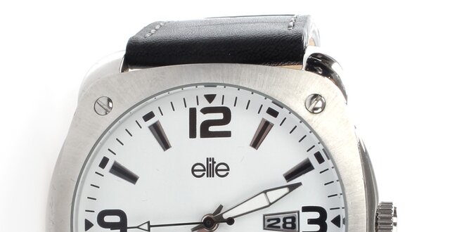 Pánske hodinky s bielym ciferníkom Elite