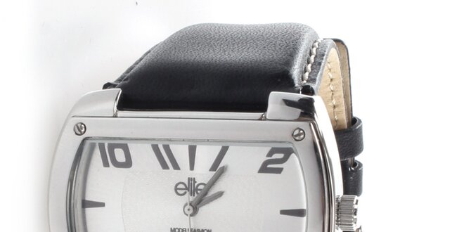 Pánske hodinky s obdĺžnikovým svetlým ciferníkom Elite