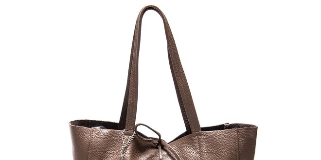 Dámska hnedá kabelka s vnútorným vreckom Luisa Vannini