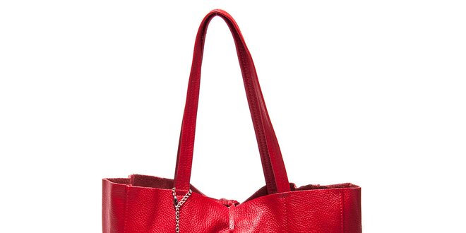 Dámska červená kabelka s vbútorným vreckom Luisa Vannini