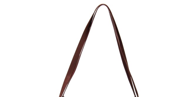 Dámska hnedá kabelka s elegantným vzorom Luisa Vannini