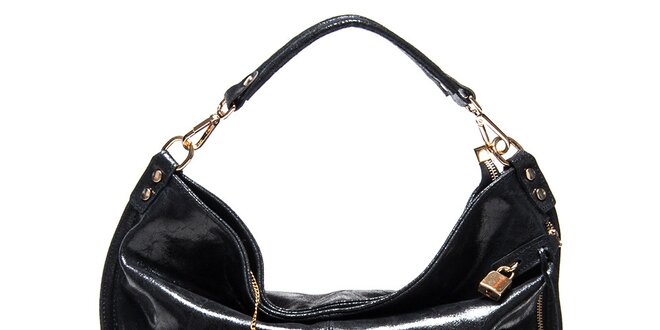 Dámska čierna kabelka s jedným uchom Luisa Vannini