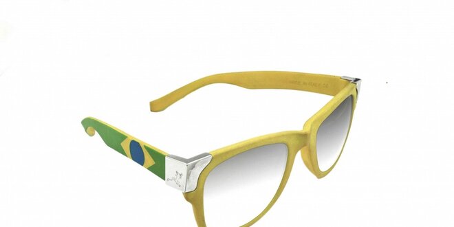 Gumové slnečné okuliare Jumper-s vo farbách brazílskej vlajky
