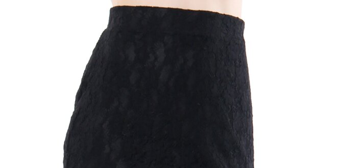 Dámska čierna sukňa s čipkou Leggsington
