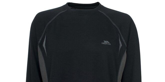 Pánske čierne tričko s dlhým rukávom Trespass